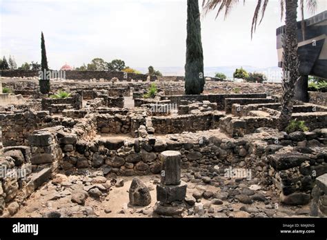 A view of the ruins in Capernaum in Israel Stock Photo - Alamy