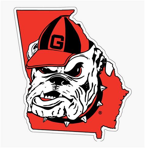 Georgia Bulldog Uga Bulldogs State With Logo Decal - Georgia Bulldogs ...