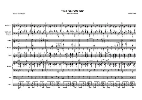 Star Trek Theme - Alexander Courage - Big Band Arrangement / Chart ...