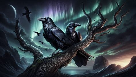 Huginn and Muninn - Odin's wise ravens | mythicalcreatures.info