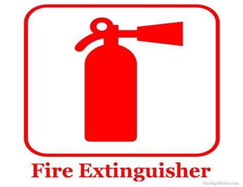 Printable Fire Extinguisher Sign | Fire extinguisher, Fire, Lesson plans for toddlers