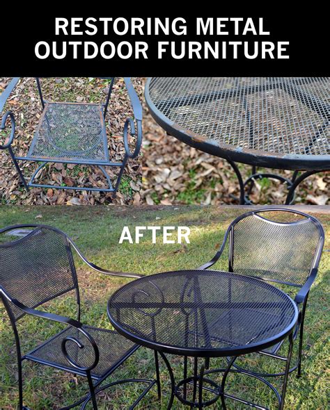 Restore metal outdoor furniture to "like new"