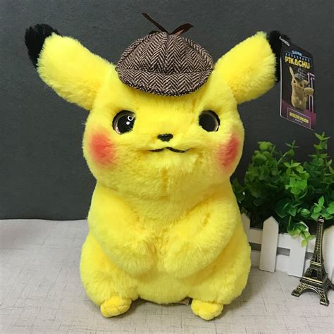 Pikachu Plush Toy, Detective Pikachu Plush, 28cm/11" Pikachu Soft Toy