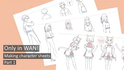 Making character sheet Part 1 | Animation process | Original Anime ...