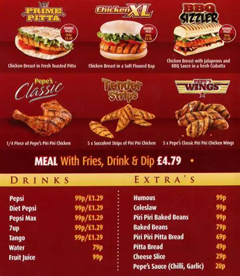 Pepe's Piri Piri Menu, Menu for Pepe's Piri Piri, Tooting, London ...