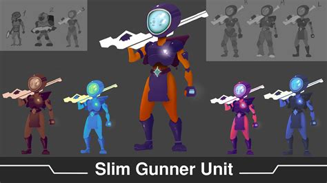 ArtStation - Slim Gunner Unit Concept Art