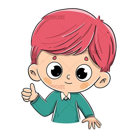 Redhead boy saying ok with thumb | Caricaturas de niños, Imagenes ...