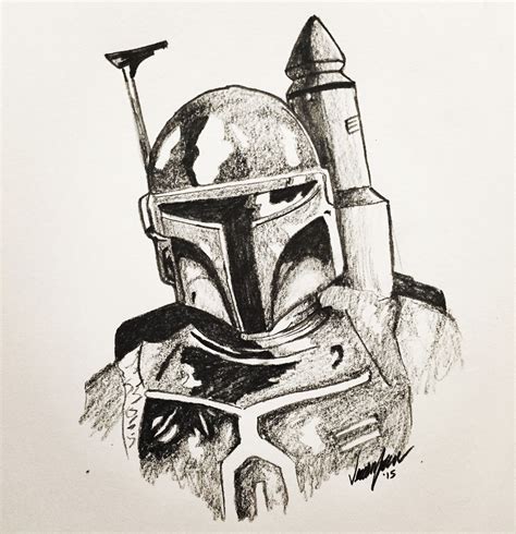 Star Wars Boba Fett fan art pencil drawing | Star wars art drawings, Star wars drawings, Star ...