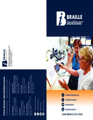 Fillable Online Braille Institute: Classes and Services for the Blind and ... Fax Email Print ...