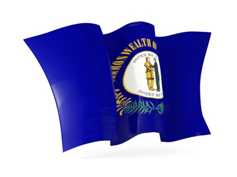 Waving flag. Illustration of flag of Kentucky