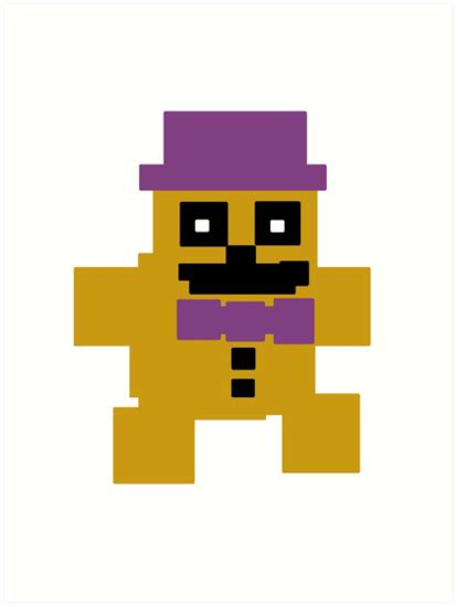 Lámina artística «FNAF Psychic Friend Fredbear de 8 bits» de mattwilldo | Redbubble