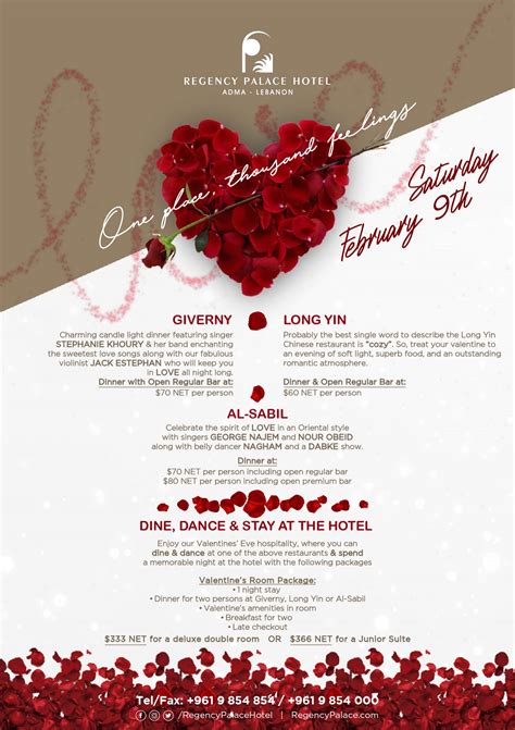 Valentine's Offers at Regency Palace Hotel « Lebtivity