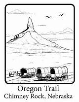 Oregon Trail And Chimney Rock Coloring Page By We Be Squirreling sketch template