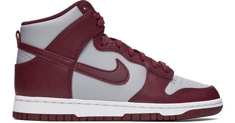 Nike Burgundy & Gray Dunk High Retro High Sneakers for Men | Lyst