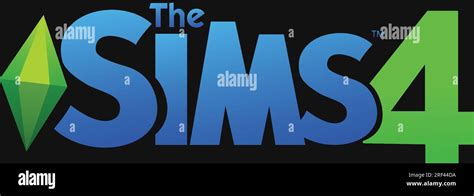 Logo lettering of online game sims 4. The SIMS 4. Electronic Arts EA ...