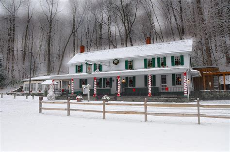 Valley Green Inn After a Snowfall Photograph by Bill Cannon - Fine Art America