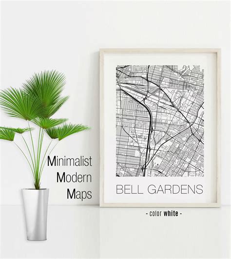 Bell Gardens California Bell Gardens CA Map Bell Gardens - Etsy