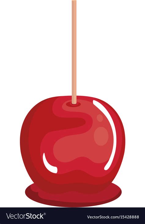 Candy apple isolated icon Royalty Free Vector Image