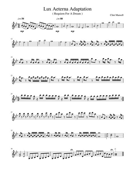 Requiem For a Dream - Lux Aeterna Sheet music for Violin (Solo) | Musescore.com