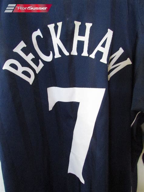 David Beckham #7 England Soccer Jersey Dark Blue Adult XL by Umbro ...