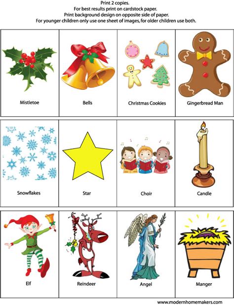 Christmas Memory Game - Modern Homemakers