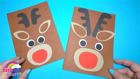 How to Make a Reindeer Card for Christmas | Christmas Card for Kids - YouTube