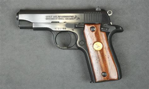 Colt MK IV/Series 80 Government Model 380 semi-auto pocket pistol, .380 cal., 3-1/4” barrel, black