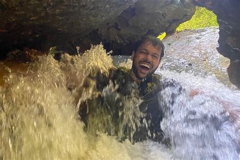 Cave, Waterfall, And River Adventure In Charco Azul; San Juan