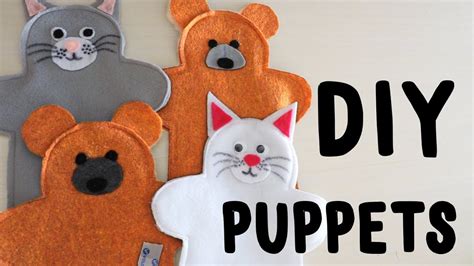 Easy DIY Bear and Cat Hand Puppets | Felt Puppets | OCC Shoebox Craft ...