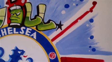 Chelsea FC mural and graffiti union jack by drews wonder walls - YouTube