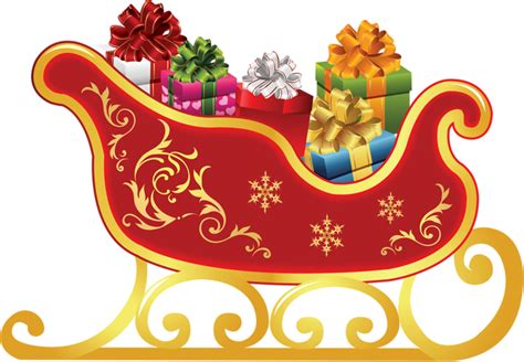 Santa Sleigh PNG Images Transparent Free Download | PNGMart.com