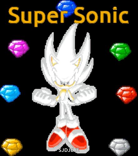 Sonic Super Sonic GIF - Sonic Super Sonic Chaos Emeralds - Discover & Share GIFs