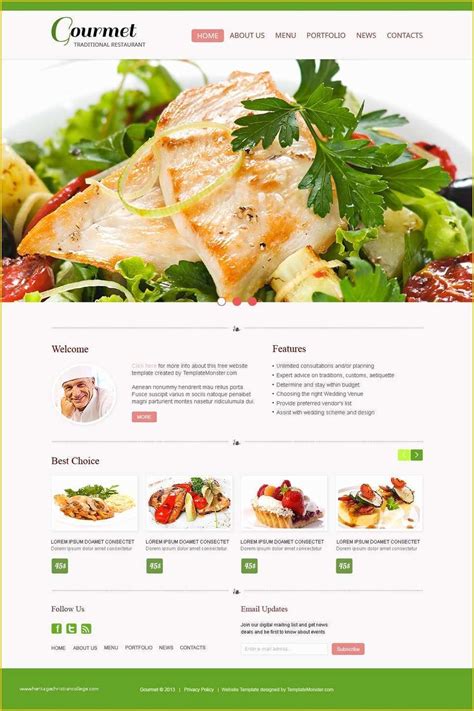 Catering Website Templates Free Of Free Website Template Restaurant ...