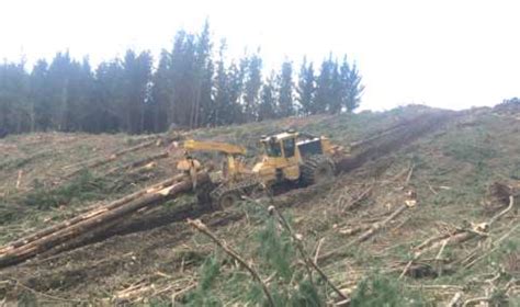 Tigercat 635 skidder navigating a 30 degree (60%) slope, fitted with a... | Download Scientific ...