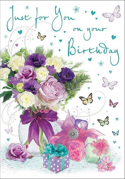 Birthday Card - Female - Just For You Flowers & Presents - Regal Quality NEW | eBay | Birthday ...