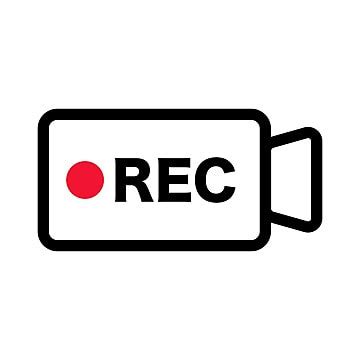 Recording Camera Icon Video Recording Rec Vector Symbol Clipart Recorder Vector, Symbol, Clipart ...