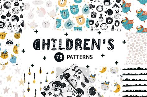 Children patterns Bundle | Pre-Designed Illustrator Graphics ~ Creative ...