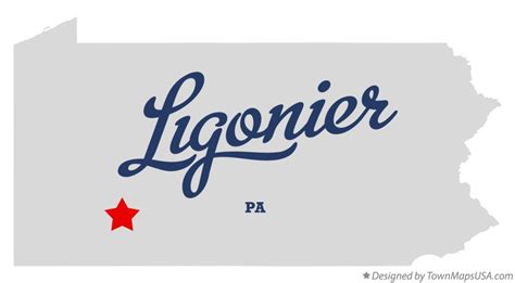 Map of Ligonier, PA, Pennsylvania