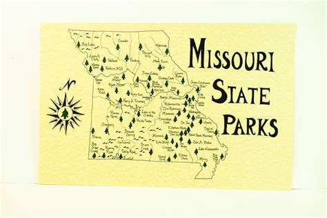 Missouri State Parks Map - Etsy