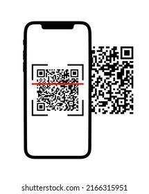Scan Qr Code On Smartphone Sample Stock Vector (Royalty Free) 1900858882 | Shutterstock