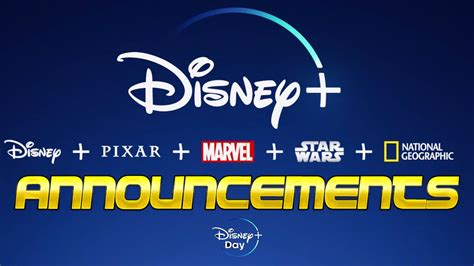 All Disney plus Day Announcements || Disney, Pixar, Marvel, Star Wars, National Geographic - YouTube