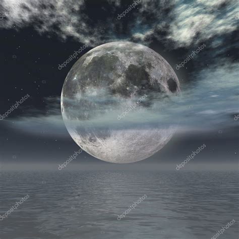 Full-moon over the ocean — Stock Photo © archideaphoto #4940636