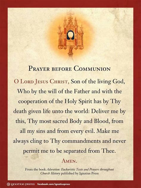 Prayer Before Communion | Catholic | Pinterest | Prayer and Communion