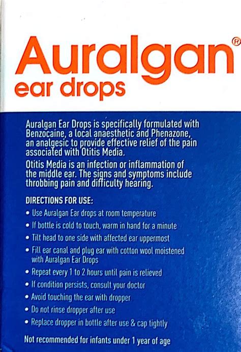 Auralgan Ear Drops 15mL For Ear Pain | eBay