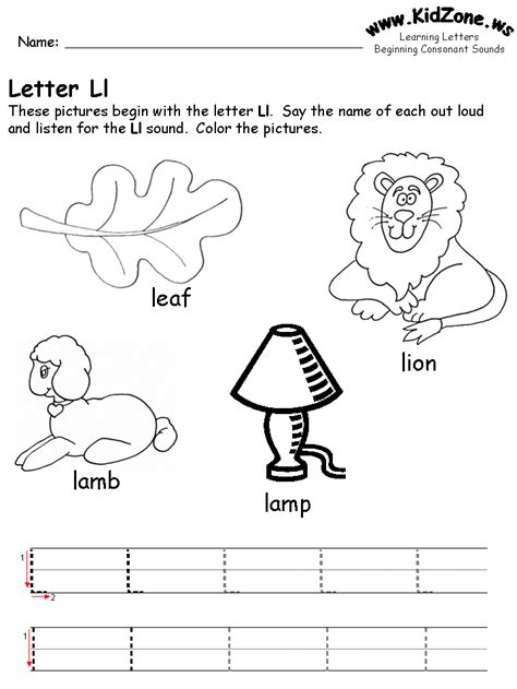 Letter Ll Worksheets : ABC Worksheets - Letter L - Alphabet Worksheets ...