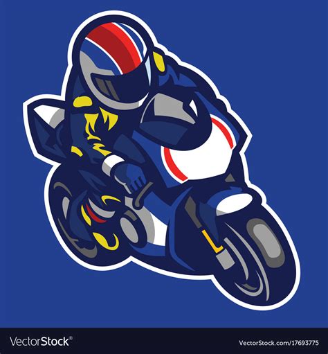 Cartoon style of sportbike motorcycle Royalty Free Vector