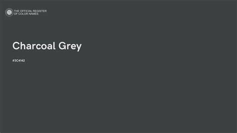 Charcoal Grey color - #3C4142 - The Official Register of Color Names