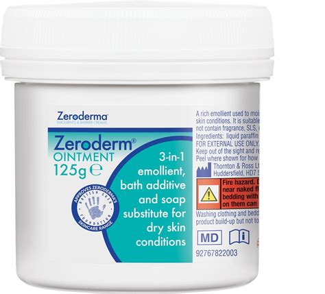 Zeroderma Zeroderm Ointment 125g - 3In1 Emollient, Bath Additive And ...