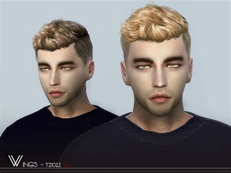 The Sims Resource - WINGS-TZ1022 | Sims 4 hair male, Mens hairstyles ...