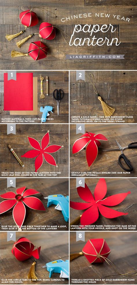 Make your own pretty DIY paper lantern for Chinese New Year with this design, download and ...